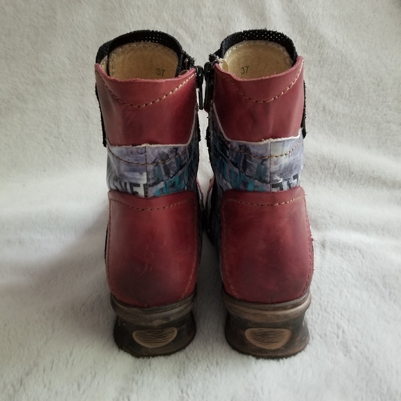 🇵🇹 ROVERS 42003 Low Heel Leather Lace Up Ankle Boot size 6.5 US / 37 EU - Picture 4 of 16